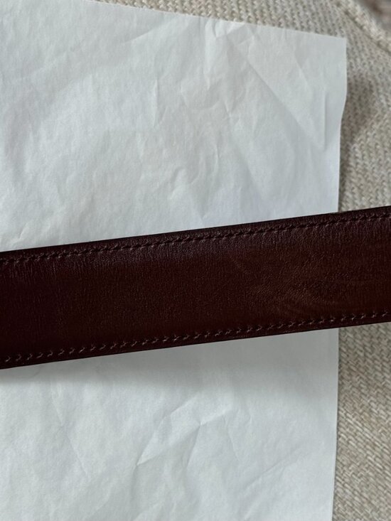 Hermès Reversible 32MM Belt Strap - Noir & Chocolat Box Leather (No Buckle) main image 4